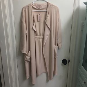 Pale pink Philosophy long blazer jacket